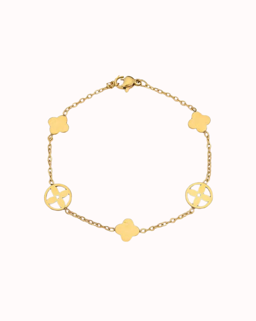 Golden clover bracelet