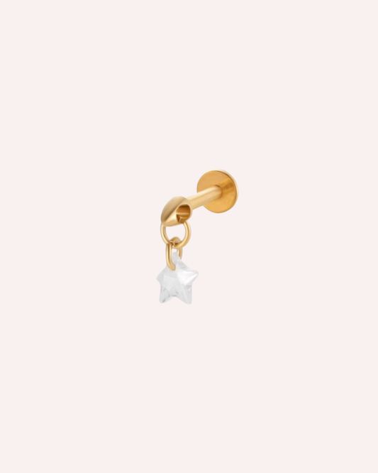 Piercing Titanio estrella colgante