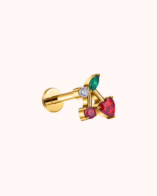 Piercing titanio cereza