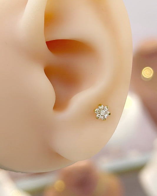 Piercing Titanio Flor