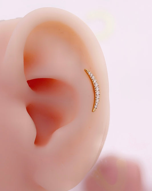 Piercing titanio barra curva
