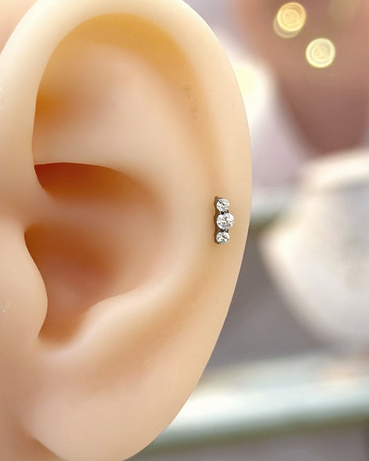 Piercing Titanio tresillo