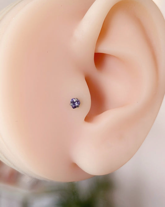Piercing Corazón Lila